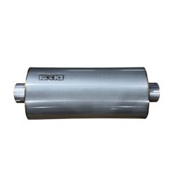 Alternative view of Kooks 3in Oval Clamp In Center/Center Muffler 18in Long Body Polished Stainless Steel
