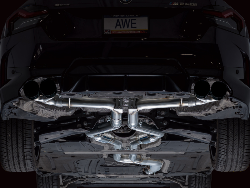 AWE Tuning 22-26 BMW M240i (G42) Track Edition Exhaust - Diamond Black Tips - Image 18