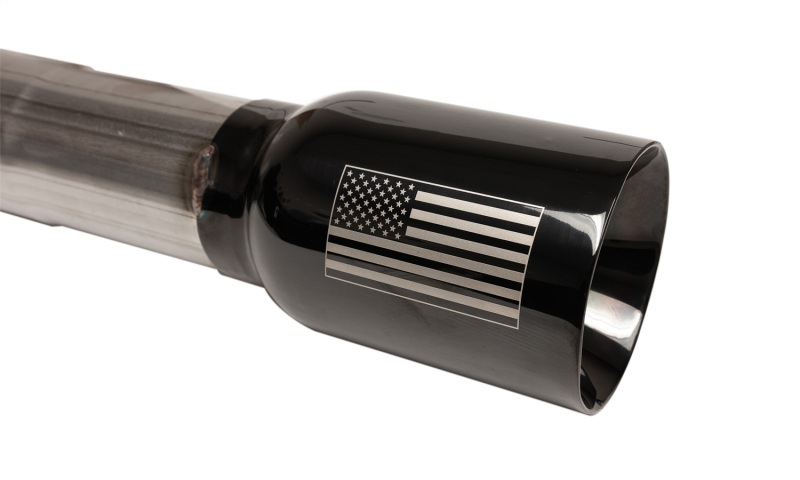 Corsa 17-22 Chevrolet Colorado ZR2 3.6L V6 3in Sport Cat-Back Exhaust - 4in Black USA Flag Tip - Image 3