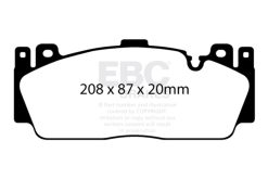 Alternative view of EBC 12+ BMW M5 4.4 Twin Turbo (F10) Yellowstuff Front Brake Pads