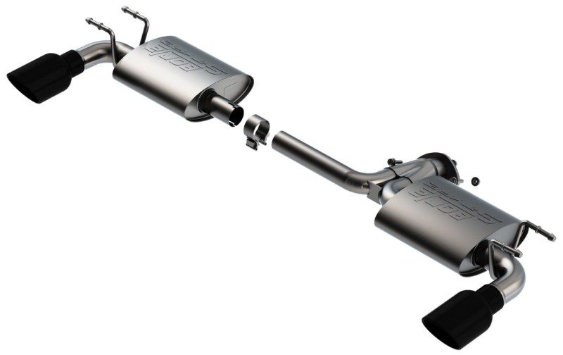 Borla 19-21 Mazda 3 Hatchback 2.0/2.5L NA S-Type Axle-back Black Chrome Tips - Image 3