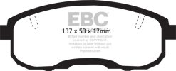 Alternative view of EBC 95-99 Infiniti I30 3.0 Yellowstuff Front Brake Pads