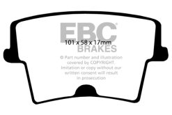 Alternative view of EBC 05-09 Chrysler 300 2.7 Yellowstuff Rear Brake Pads