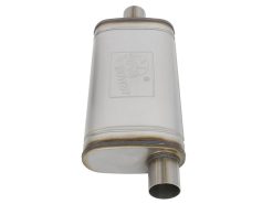 aFe MACHForce XP SS Muffler 2.5in Center Inlet / 2.5in Offset Outlet 18in L x 9in W x4in H Body - Image 3