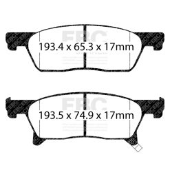 EBC 2018+ Subaru Ascent 2.4T Greenstuff Front Brake Pads