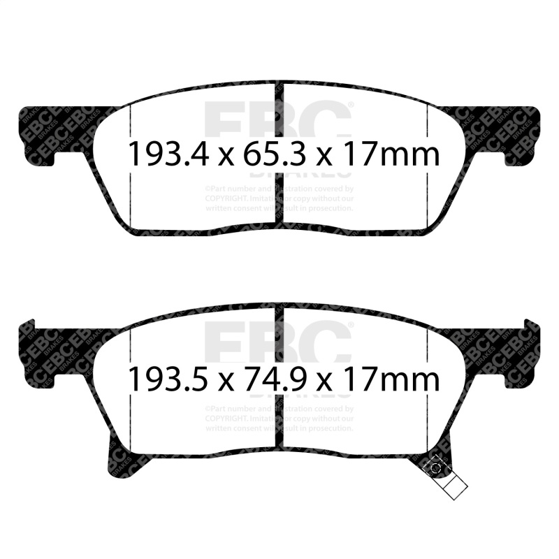 EBC 2018+ Subaru Ascent 2.4T Greenstuff Front Brake Pads