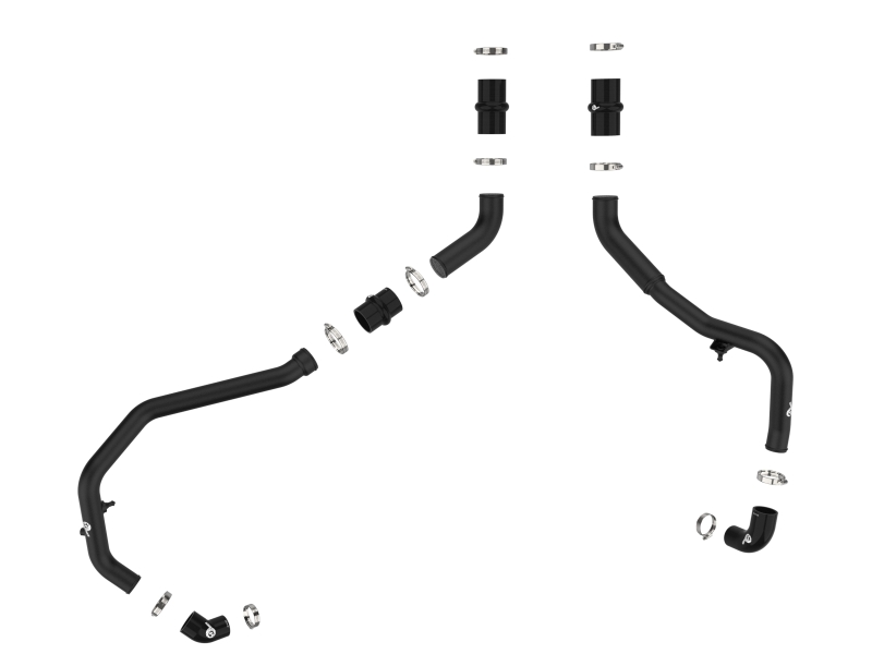 aFe BladeRunner 2in to 2-1/2in Aluminum Hot Charge Pipe Black Ford F-150 24-26 V6-2.7L (tt) - Image 3