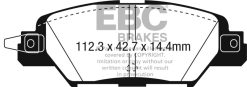 Alternative view of EBC 2016 Mazda CX-5 2.0L Yellowstuff Rear Brake Pads