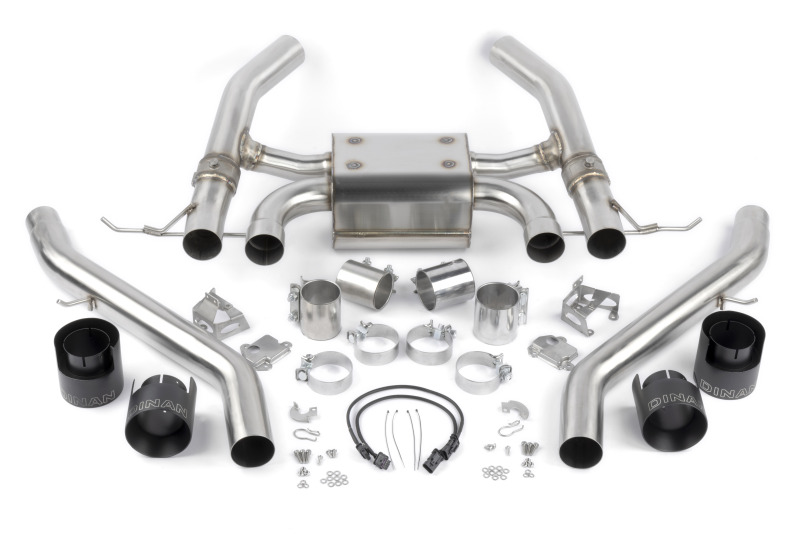 Dinan 21-27 BMW M3/M4 (G80/G82/G83) Valved Axleback Exhaust System - Black Tips