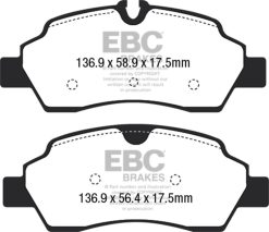 Alternative view of EBC 2015+ Ford Transit 150 SRW Yellowstuff Rear Brake Pads
