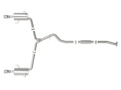 Alternative view of aFe Subaru Forester XT 14-18 H4-2.5L Takeda 2-1/2in to 2-1/4in 304 SS Cat-Back- Polished Tip