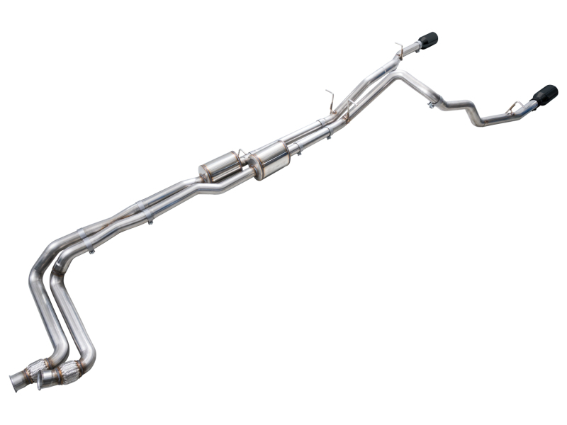 AWE Tuning 2025+ RAM 1500 3.0TT Rebel 0FG Cat-Back Exhaust w/ Diamond Black Tips - Image 8