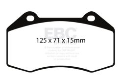 Alternative view of EBC Racing 07-08 Chevrolet Cobalt SS 2.0L Supercharged) RP-X Front Brake Pads