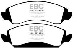 Alternative view of EBC 09-14 Cadillac Escalade 6.0 Hybrid Yellowstuff Front Brake Pads