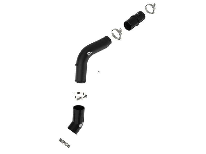 aFe 19-23 RAM Diesel L6-6.7L BladeRunner 3.5 IN Aluminum Hot Charge Pipe - Black - Image 2
