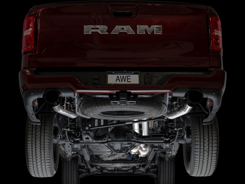 AWE Tuning 25+ RAM 1500 3.0TT 0FG Cat-Back Touring Exhaust - Diamond Black Tips - Image 15