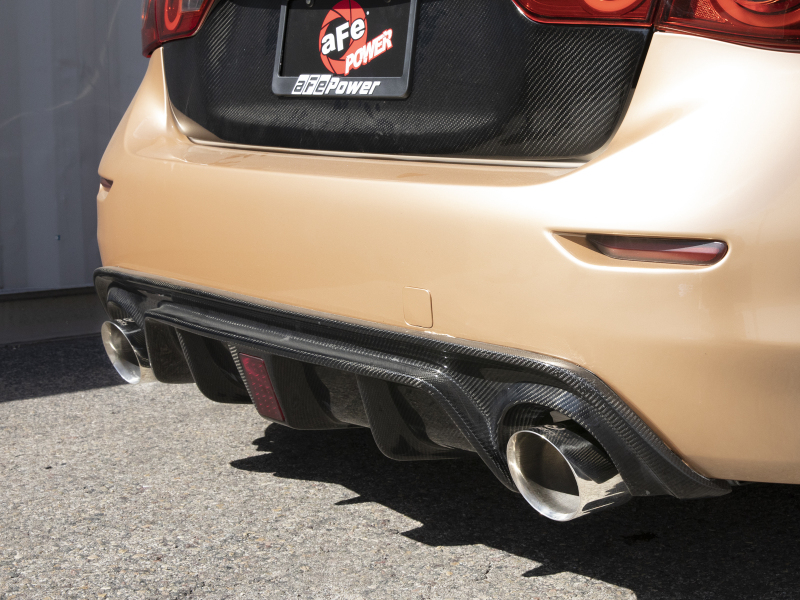 aFe Takeda Cat-Back Exhaust System Infiniti Q50 14-15 V6-3.7L- Polished Tip - Image 3