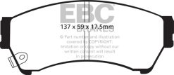 Alternative view of EBC 06-09 Ford Fusion 2.3 Yellowstuff Front Brake Pads