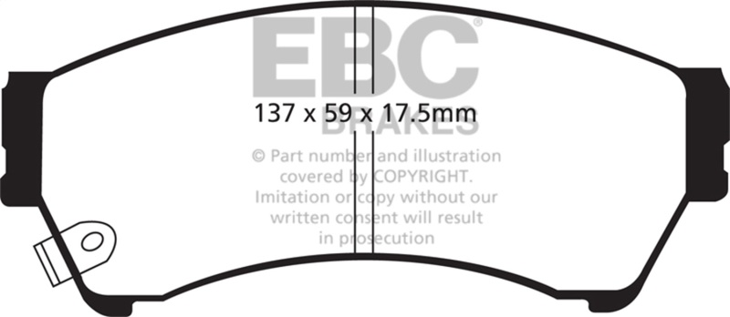 EBC 06-09 Ford Fusion 2.3 Yellowstuff Front Brake Pads - Image 2