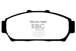 Alternative view of EBC 94-01 Acura Integra 1.8 Yellowstuff Front Brake Pads