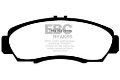 Alternative view of EBC 01-03 Acura CL 3.2 Yellowstuff Front Brake Pads