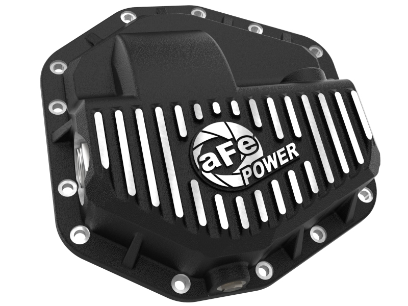 aFe POWER Pro Series Front Diff Cover Black w/ Machined Fins Ford F-250/350 23-26 (Dana M235) - Image 4