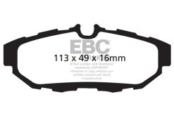 Alternative view of EBC 10-14 Ford Mustang 3.7 Yellowstuff Rear Brake Pads