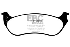 Alternative view of EBC 06-10 Ford Explorer 4.0 2WD Yellowstuff Rear Brake Pads