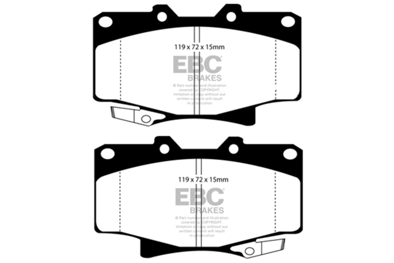 EBC 96-97 Lexus LX450 4.5 Yellowstuff Front Brake Pads - Image 2
