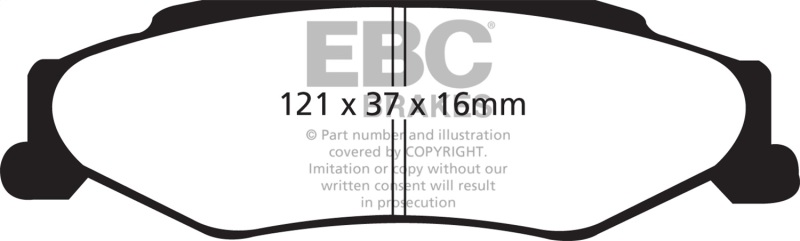 EBC Racing 97-13 Chevrolet Corvette 5.7L Rear RP-1 Race Brake Pads