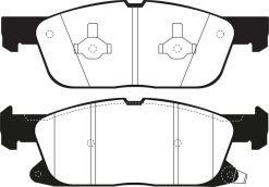 Alternative view of EBC 2016+ Lincoln Continental (10th Gen) 2.7L Twin Turbo Yellowstuff Front Brake Pads