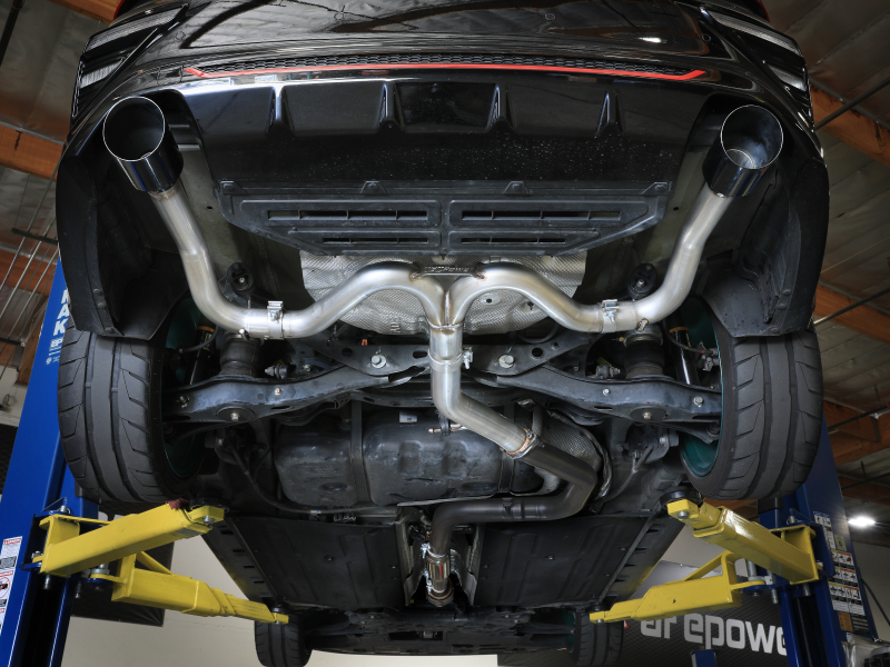 aFe 20-21 Kia Forte GT 1.6L 3in-2.5in 304 Stainless Steel Axle-Back Exhaust w/ Black Tips - Image 5