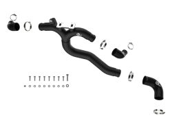 Alternative view of aFe 19-26 Genesis G70 V6 3.3L (tt) BladeRunner Aluminum Hot Charge Pipe - Black