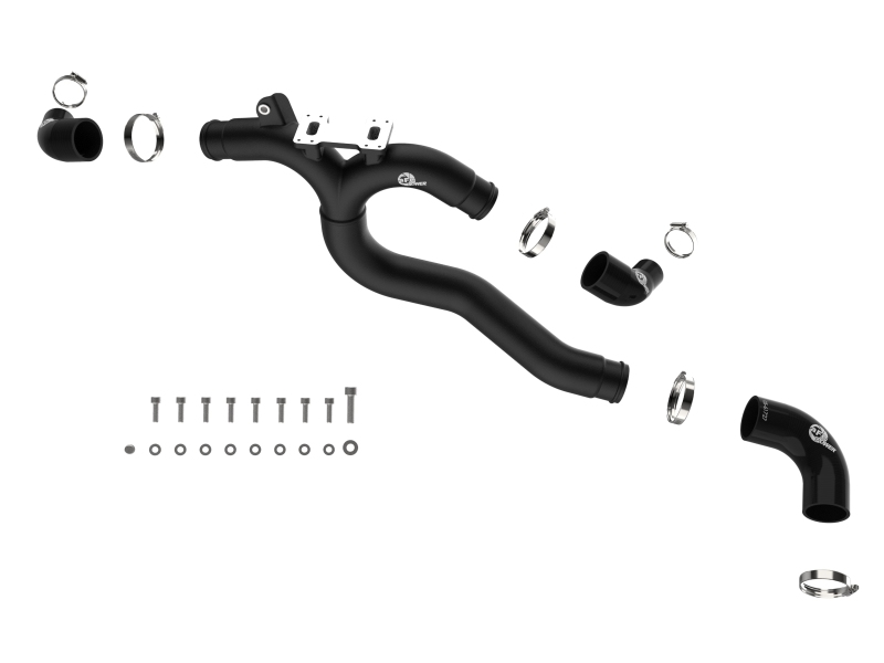aFe 19-26 Genesis G70 V6 3.3L (tt) BladeRunner Aluminum Hot Charge Pipe - Black - Image 2