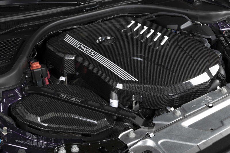 Dinan 19-26 BMW B58D (G01/G02/G20/G22/G23/G26/G42) Gloss Carbon Fiber Engine Cover w/Matte Accents - Image 5