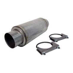 Alternative view of MBRP Universal Resonator 4 Inlet /Outlet 12 Body 18 Overall Aluminized