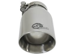 aFe MACH Force-Xp Universal 304 SS Single-Wall Clamp-On Exhaust Tip - Polished - Image 3