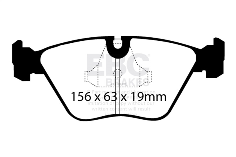 EBC 92-95 BMW M3 3.0 (E36) Yellowstuff Front Brake Pads - Image 2