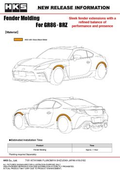 HKS 2022+ Toyota GR86 / Subaru BRZ Fender Molding Kit - Image 6