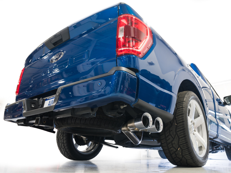 AWE Tuning 21-25 Ford F150 (14th Gen Reg Cab) Cat-Back Exhaust - 4.5in Dual Side Exit Chrome Tips - Image 5