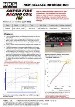 Alternative view of HKS SUPER FIRE RACING COIL PRO K20A