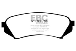 Alternative view of EBC 98-07 Lexus LX470 Bluestuff Rear Brake Pads