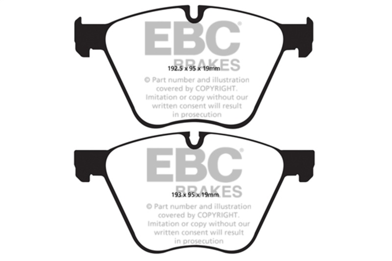 EBC 10-15 BMW X6 4.4 Twin Turbo Hybrid Yellowstuff Front Brake Pads - Image 2