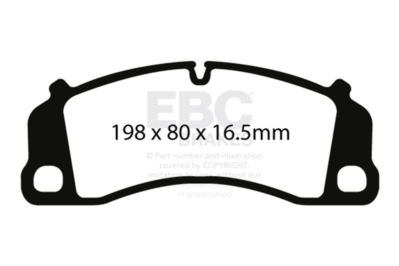 EBC 2016+ Porsche 911 (991/992) Carrera S 3.0TT (Cast Iron Rotor Only) Redstuff Front Brake Pads - Image 2