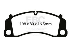 Alternative view of EBC 13-15 Porsche 911 (991) GT3 3.8L (Cast Iron Rotor Only) Bluestuff Front Brake Pads