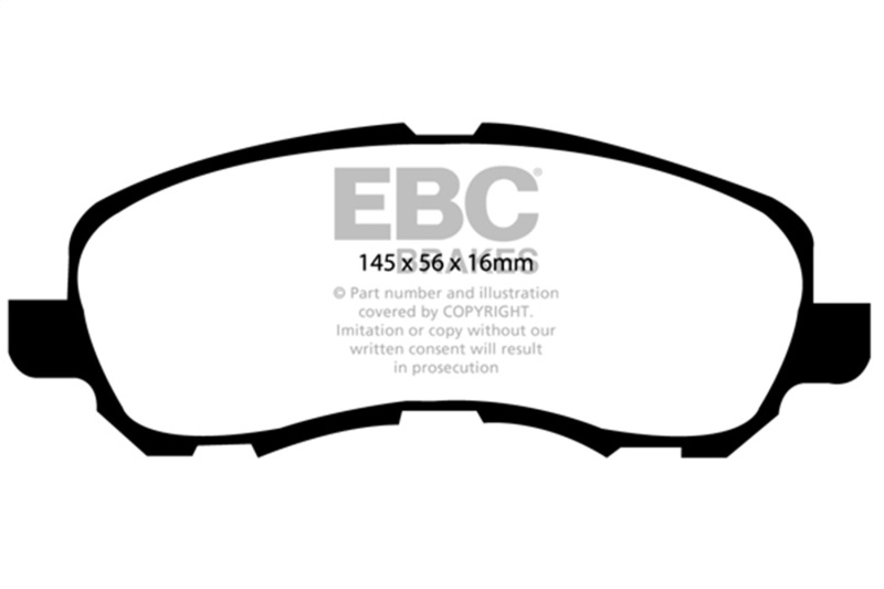 EBC 11-14 Chrysler 200 2.4 Yellowstuff Front Brake Pads - Image 2