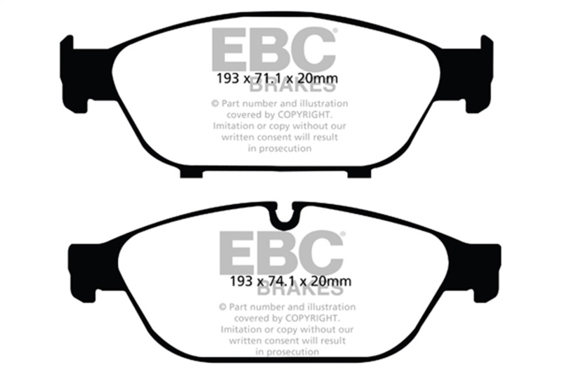 EBC 12+ Audi A6 Quattro 3.0 Supercharged Redstuff Front Brake Pads - Image 2