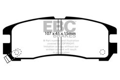 Alternative view of EBC 95-99 Chrysler Sebring Coupe 2.0 Yellowstuff Rear Brake Pads