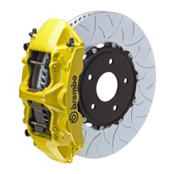 Brembo 20+ Corvette C8/C8 Z51 Front GT BBK 6 Piston Cast 350x34 2pc Rotor Slotted Type-3- Yellow