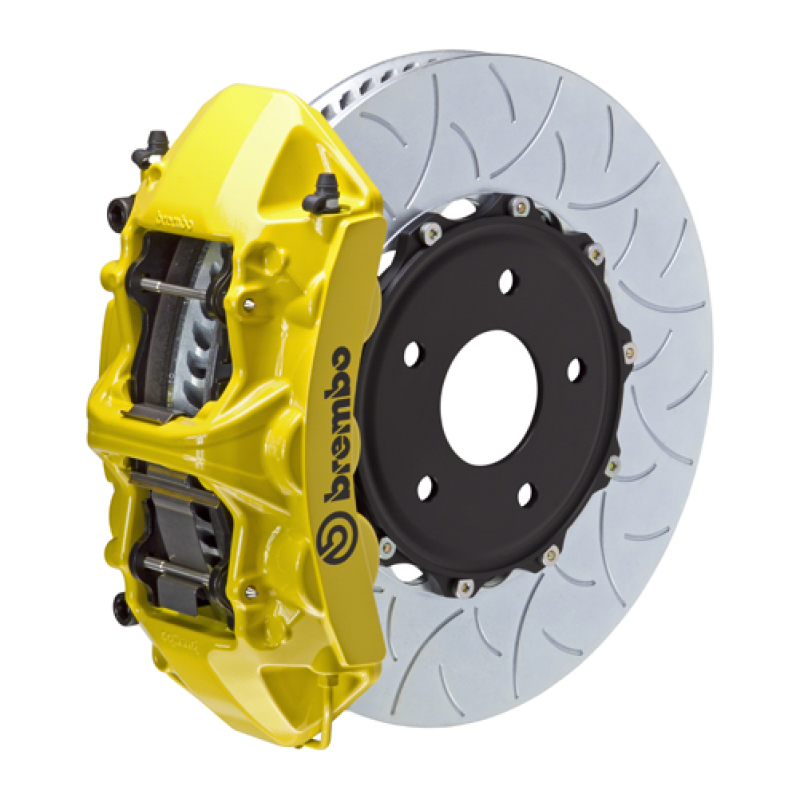 Brembo 20+ Corvette C8/C8 Z51 Front GT BBK 6 Piston Cast 350x34 2pc Rotor Slotted Type-3- Yellow